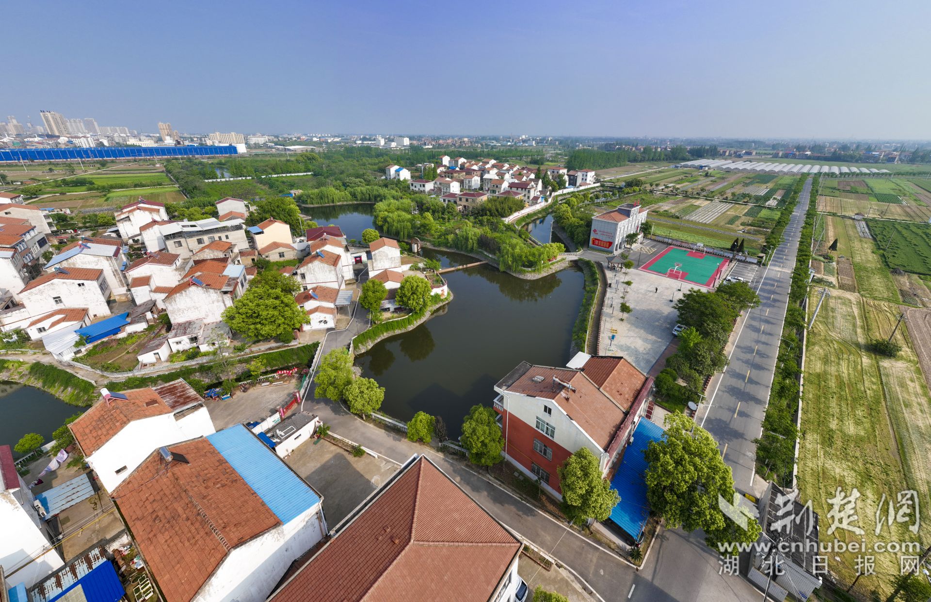 圖為湖北省美麗鄉(xiāng)村云夢(mèng)縣城關(guān)鎮(zhèn)西王村全貌。.jpg.jpg